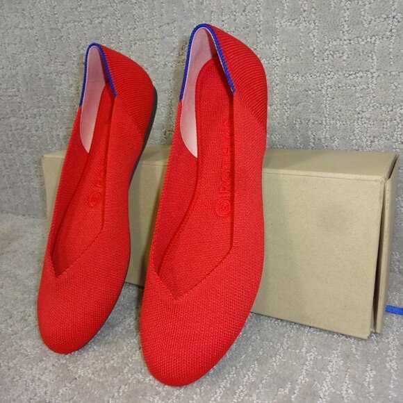 Rothys The Flat Women's Size 8.5 US Red Ruby Round Toe Slip on Flats Shoes - Picture 11 of 11